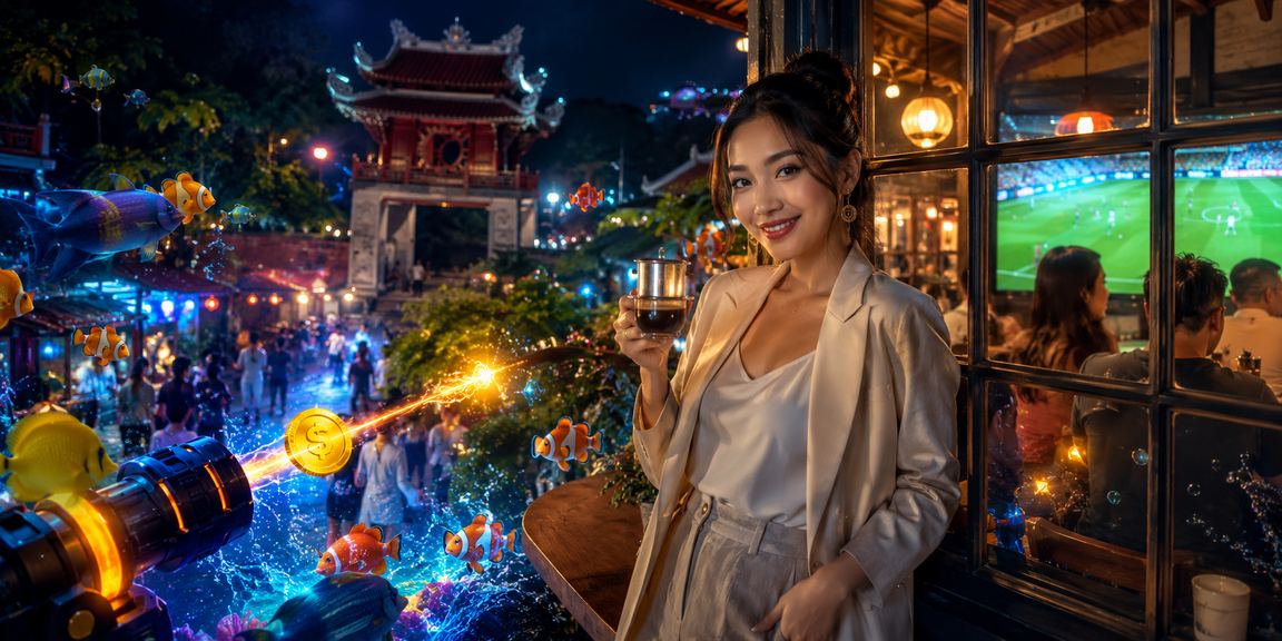 Người chơi bắn cá tại Hà Nội kiểm tra bảng giải thưởng boss cá sự kiện bên cà phê sáng