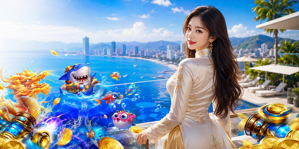 Cô gái mặc áo dài chơi bắn cá tại Nha Trang trên điện thoại di động